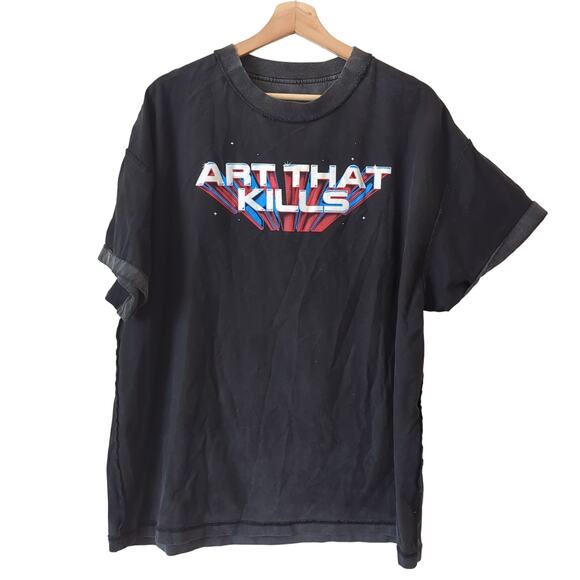 Gallery Dept. Art That Kills T-Shirt Medium Black Ash Inside Out Tee - Picture 4 of 6